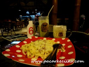 susu segar dan fettucini ala Kalimilk