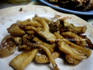 cumi goreng ala Warung Santai