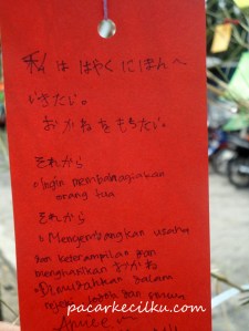 setiap orang menulis harapannya