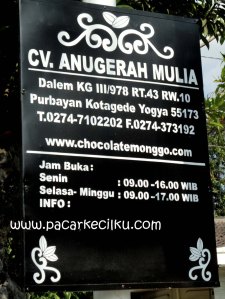 alamat Coklat Monggo Kotagede Jogja
