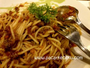 Spagheti Bolognaise ala XXI Cafe Jogja