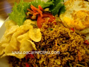 nasgor kambing ala Break Resto & Coffee
